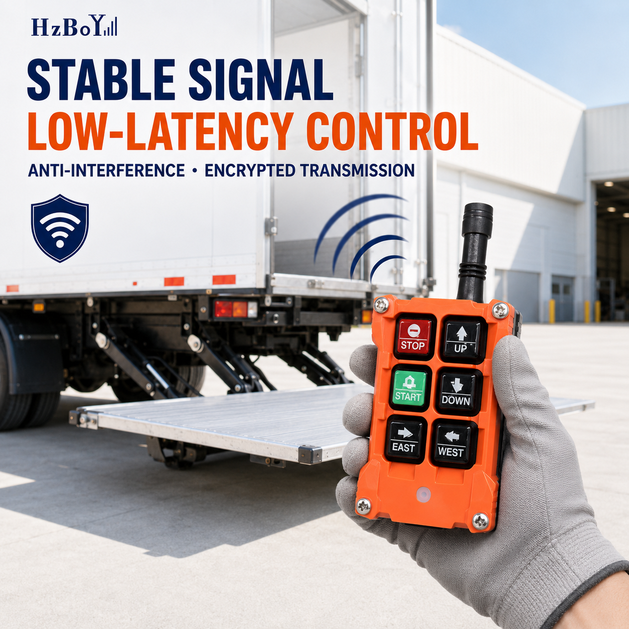 HZBOY F21-4S stable-signal wireless remote control for a truck liftgate